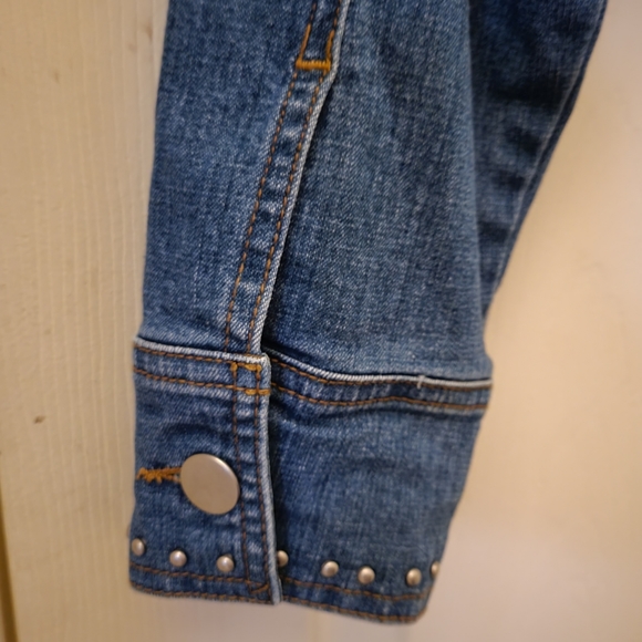 Vintage Roper XL Denim Shorty Jacket with Silver Stud Work on Front/Back/Cuffs - Picture 5 of 14